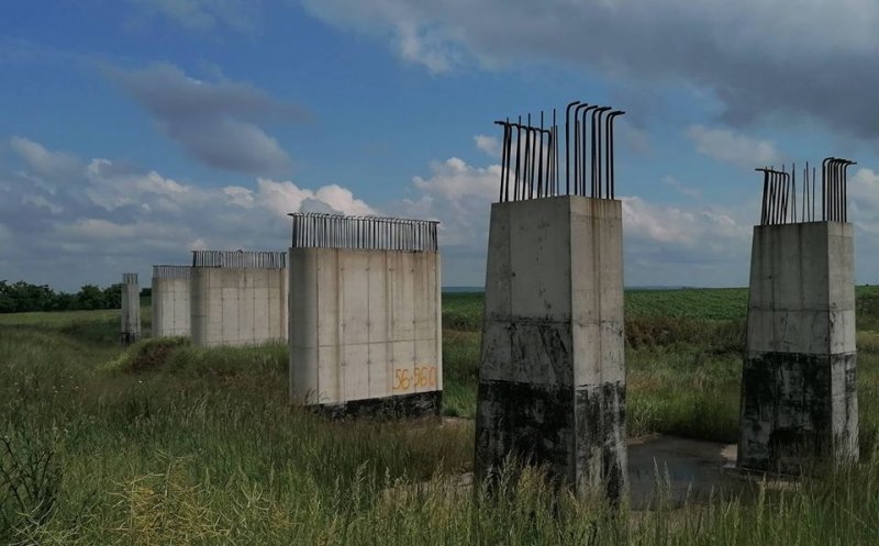 Tronson din Autostrada Transilvania: vegetație luxuriantă, pile cu armături roase de rugină, piloți cu armătura furată