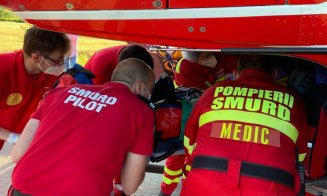 Copil de 8 ani lovit de mașină în Ceanu Mare. A fost chemat și un elicopter SMURD