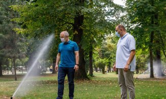 S-a dat drumul la sistemul de irigații din Parcul Central. Investiție de peste un milion de lei