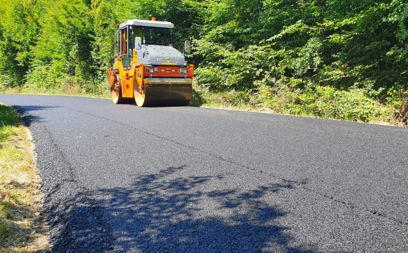 Asfalt pe drumul judeţean 103K Căpușu Mare – Agârbiciu – Râșca