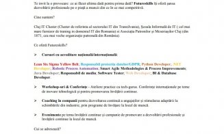 Futureskills îți oferă șansa dezvoltării profesionale pe o piață a muncii din ce în ce mai competitivă
