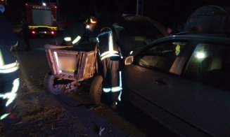 ACCIDENT pe un drum din Cluj. I-a spulberat căruţa şi i-a omorât calul