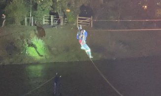 Cluj: Persoană blocată pe Someș în zona ștrandului Sun
