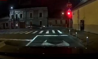 Accident surprins live pe Moților. Noroc că nu era nimeni pe trotuar!