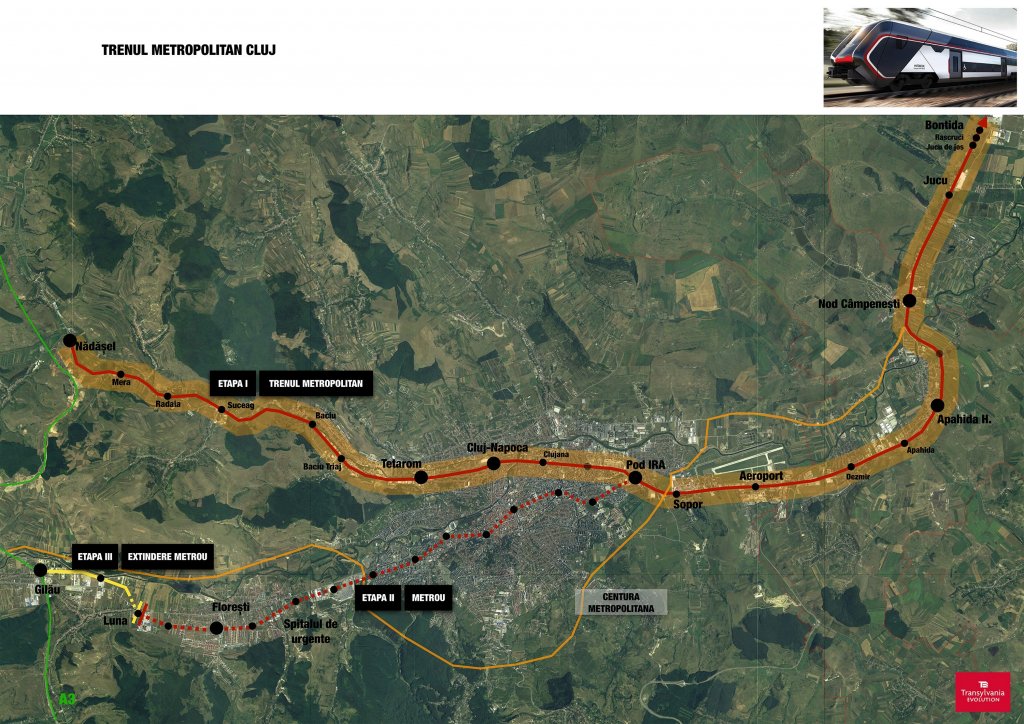 “Metroul și trenul metropolitan din Cluj vor uni localități pe distanțe de 60 de kilometri"