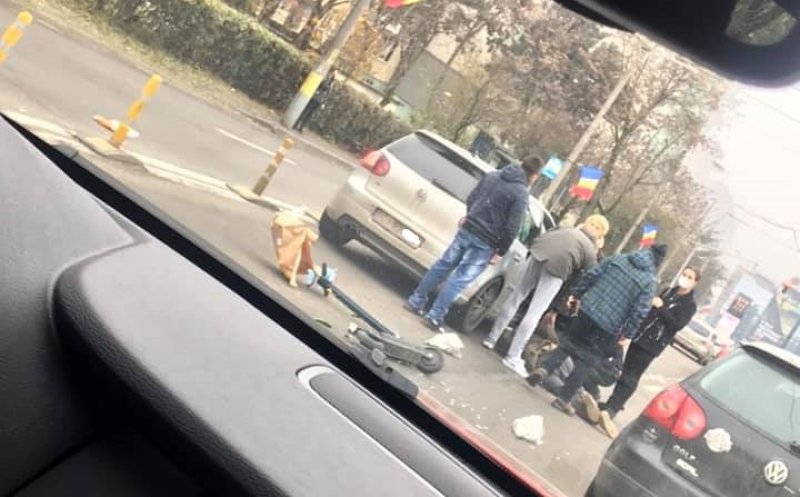Bătrân de 85 de ani pe trotinetă, lovit de mașină în Gheorgheni