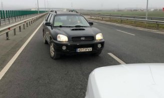 Șofer pe contrasens pe autostradă, între Turda și Aiud