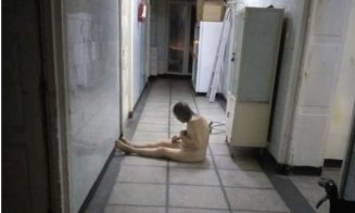 Imagini de groază într-un spital din România: pacienți ținuți goi pe holuri și mizerie de nedescris