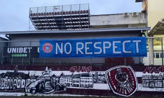 Protest al fanilor CFR-ului înaintea jocului cu FCSB. Mesajul suporterilor pentru UEFA