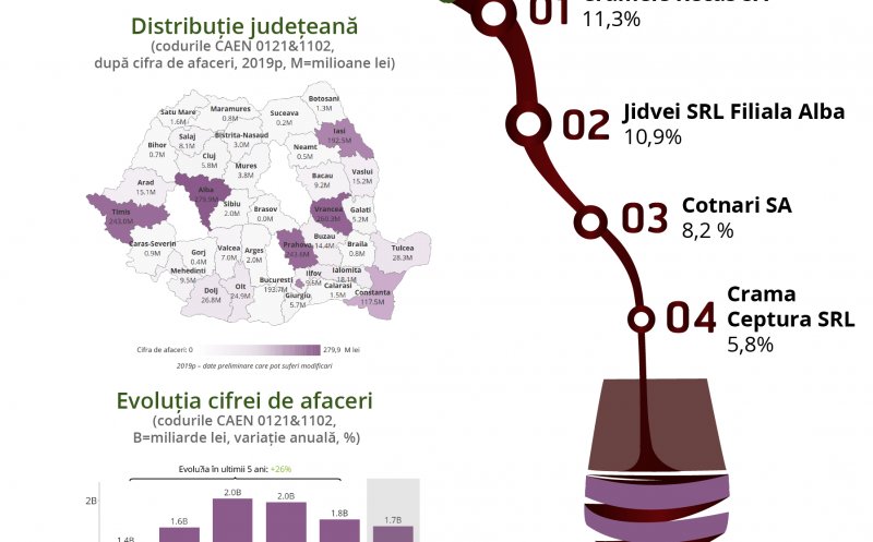 Clujul face figurație pe piața vinului. Care este topul național