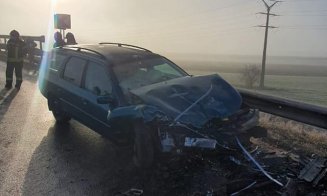 Accident pe Autostrada A3. Impact frontal pe contrasens