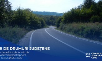 39 de drumuri județene din Cluj au beneficiat de lucrări de modernizare sau întreținere în 2020
