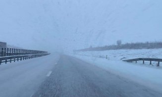 Trafic dificil pe Autostrada Transilvania! Șoferii se plâng de drumul necurățat de zăpadă