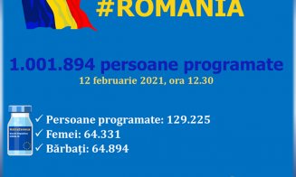 România a ajuns la PRIMUL MILION de persoane programate pentru vaccinare anti-COVID