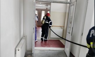 Incendiu la secția de Chirurgie a spitalului din Dej, zeci de persoane evacuate! Din fericire, a fost doar un exercițiu al pompierilor