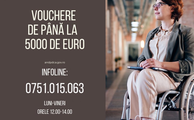 Vouchere de 5.000 euro pentru persoanele cu dizabilități din Cluj. Ce trebuie să faceți