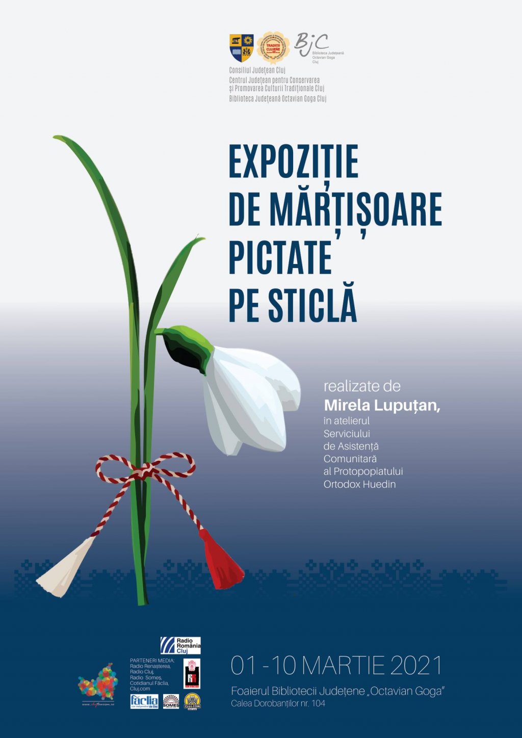 Expoziție inedită de mărțișoare pictate pe sticlă la Cluj. Unde le pot vedea doritorii