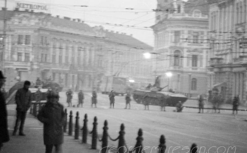 Revoluția la Cluj-Napoca, surprinsă într-o imagine sugestivă
