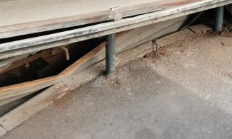 Viraj ratat pe Agricultorilor în Cluj-Napoca. O stradă prea mică pentru un tir aşa de mare