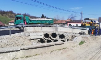 Un nou pod într-o localitate clujeană. Cât durează lucrările