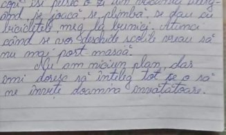 Scrisoare din vacanţă: "Îmi doresc să înțeleg tot ce o să ne învețe doamna învățătoare"