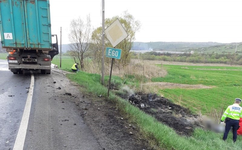 Noi imagini de la accidentul mortal din Căpuș. Motociclistul nu a avut nicio șansă