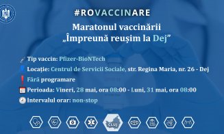A început maratonul de vaccinare la Dej