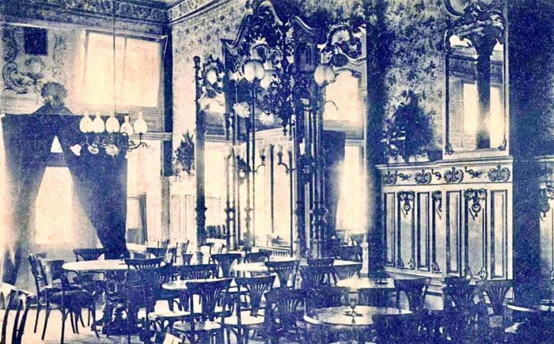 Cafeneaua Europa, an 1901. Ştiţi unde era în Cluj-Napoca