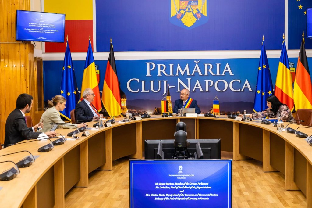 Deputat german, în vizită la primăria Cluj-Napoca. Ce a discutat cu Emil Boc