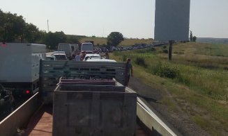 Cluj - Turda, blocat. Nu e accident, doar lucrări la drum...