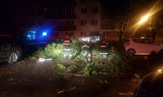 O furtună de 30 de minute a făcut prăpăd în Cluj-Napoca. Primul bilanţ al intervenţiilor