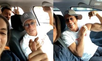 Van Damme, în maşină cu nişte tineri din Cluj, ascultând manele