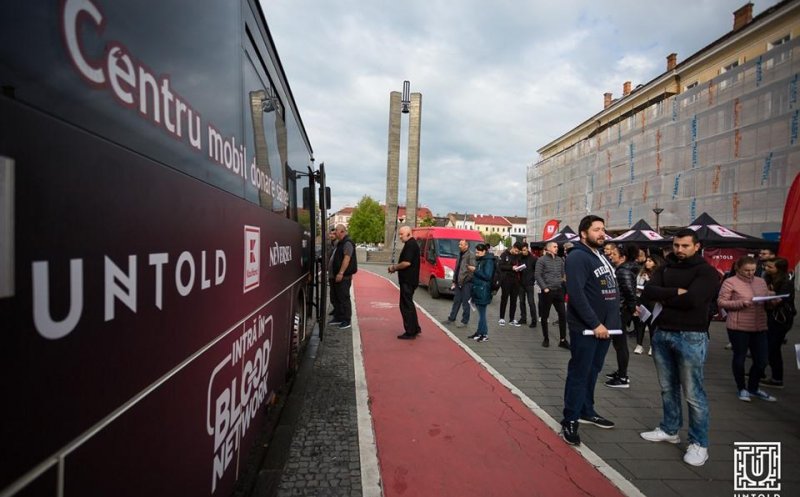 Ai caravană mobilă, weekendul acesta, la Cluj-Napoca. Toți donatorii de sânge, vor merge gratis la UNTOLD