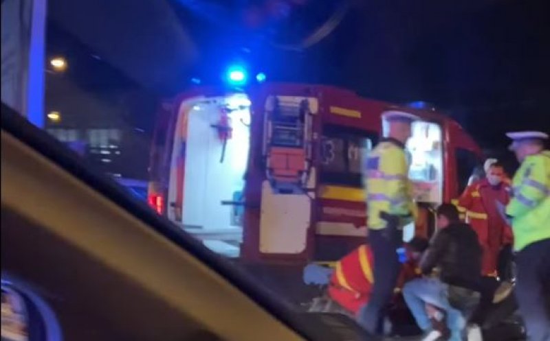 Accident cu trotinetă la Garibaldi. O tânără, transportată de urgență la spital. "A plonjat pe parbriz și a căzut în fața mașinii"