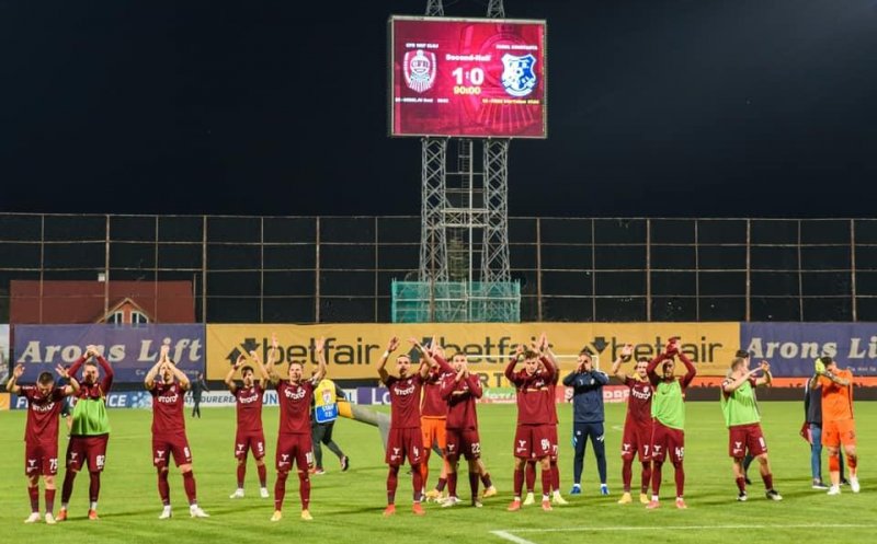 CFR Cluj, succes pe gustul lui Dan Petrescu. Campioana s-a impus în derby-ul cu CS U Craiova după ce s-a apărat mai bine de o oră