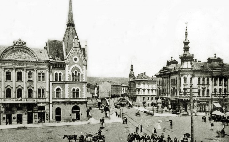 Palatul Széki . Proiectul s-a întocmit la comanda lui Széki Miklos, farmacist în Cluj, în anul 1892