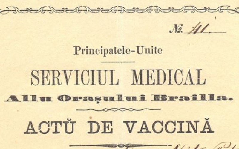 Cum arăta o adeverință de vaccinare de dinainte de Marea Unire