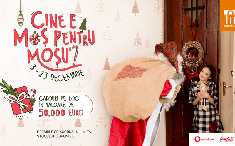 La Iulius Mall Cluj, câștigi premii pe loc și afli „Cine e moș pentru Moșu’?”