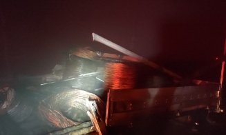 Incendiu pe centura Vâlcele- Apahida: O autoutilitară a luat foc