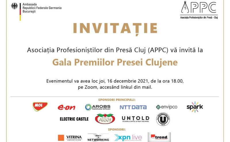 Gala Premiilor Presei Clujene: 14 premii pentru jurnaliști