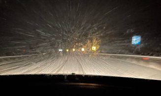 A nins la Cluj și au început problemele pe șosele...