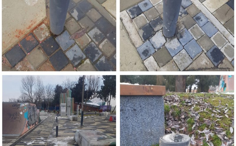 Vandalism în noul Skatepark Rozelor