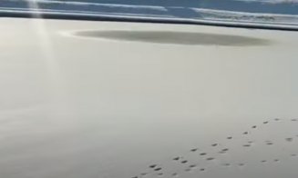 -23°C la Dej. A îngheţat până şi un lac cu apă sărată