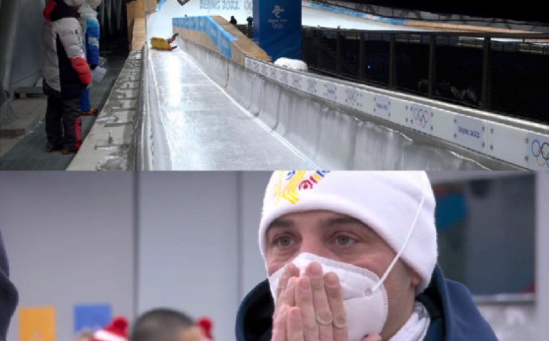 Momente grele pentru Valentin Creţu la Jocurile Olimpice. Sportivul s-a răsturnat la viteză mare în proba de sanie individual