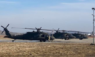 Patru elicoptere americane de luptă Blackhawk au aterizat la Cluj