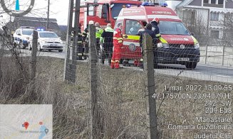Cluj: Accident între un TIR și o autoutilitară lângă Dej