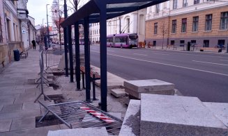 IMAGINI de pe şantierul 21 Decembrie: Mobilier stradal cu mufe USB, cişmea, internet, panouri publicitare şi refugii mai mari pentru călători