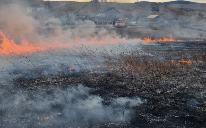 Avertizările ISU au fost în zadar. Tot mai multe incendii de vegetație la Cluj