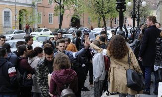 Studenții UBB Cluj, protest împotriva deciziei de a se reveni fizic la cursuri