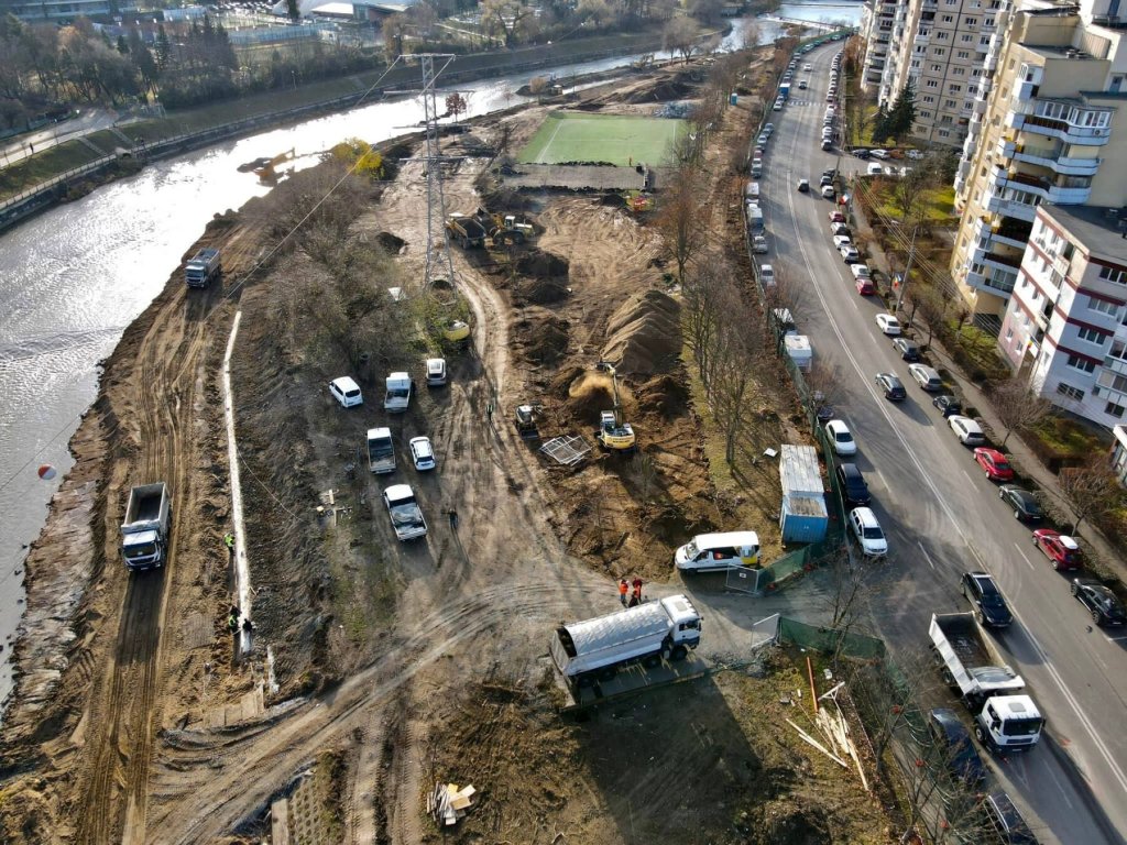 Stadiul lucrărilor la noul pod pietonal din Grigorescu